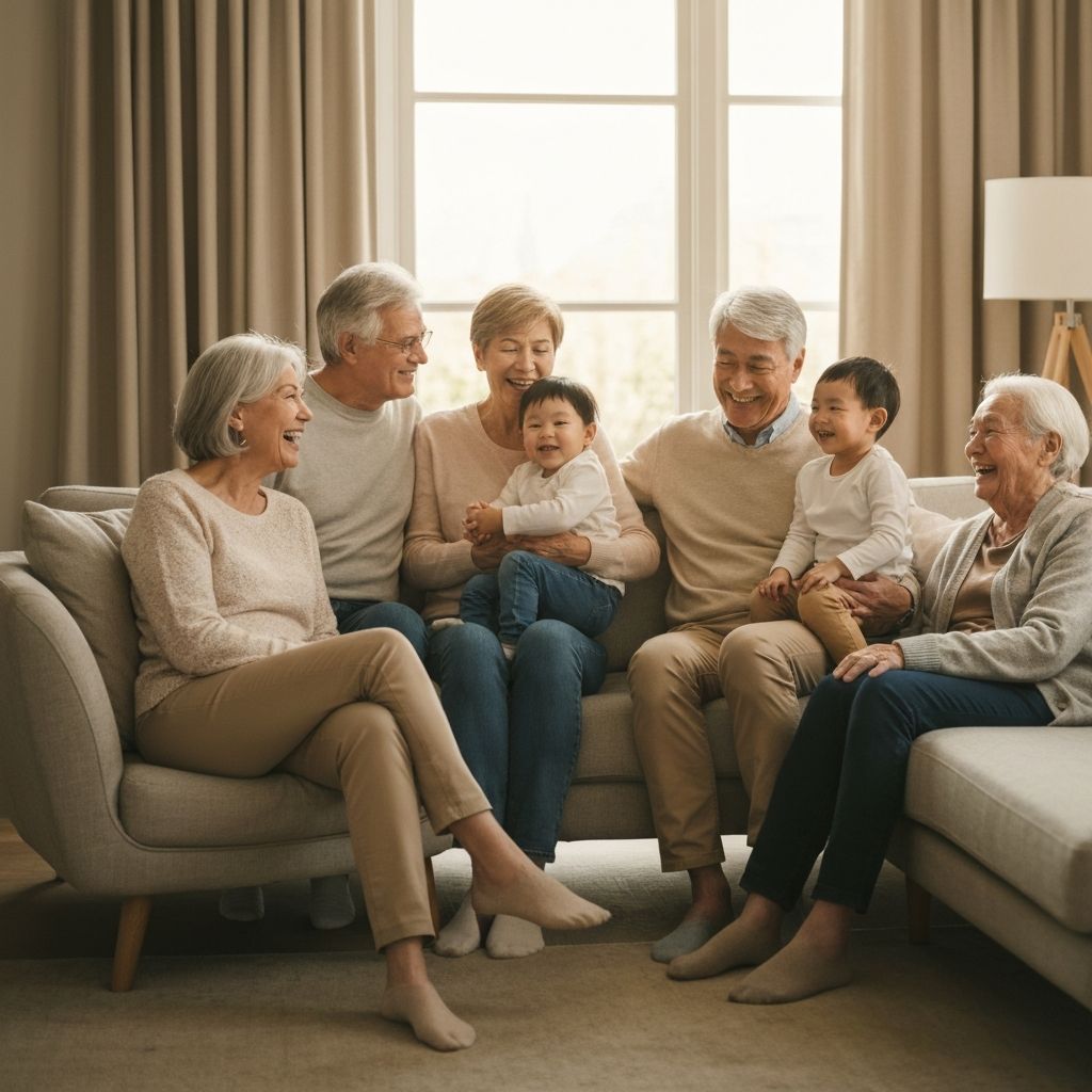 Счастливая семья вместе